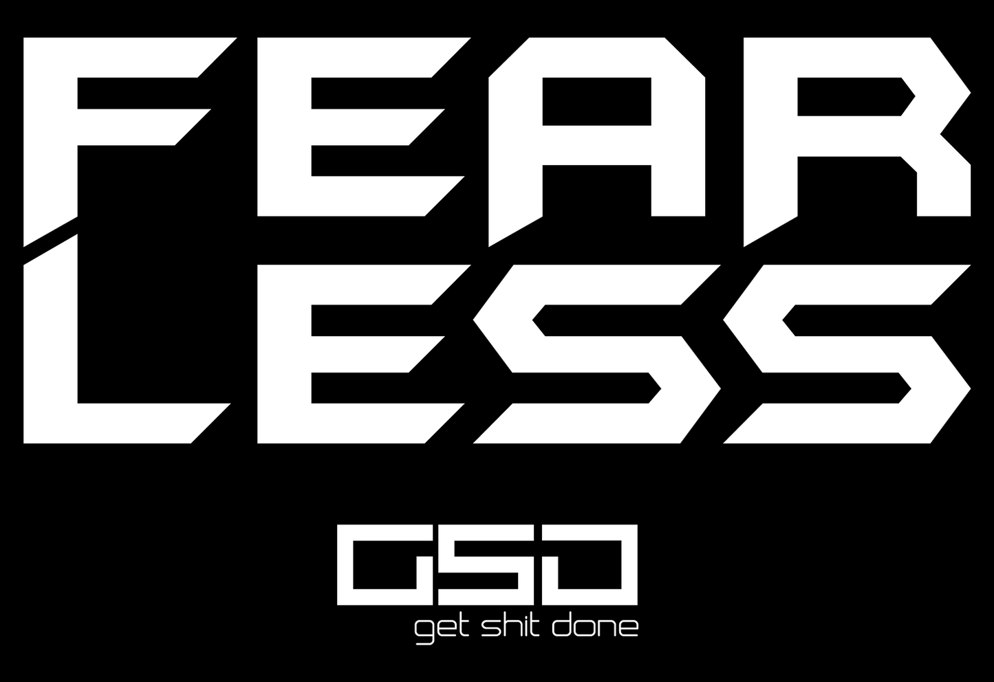 Fear Less-Black Glossy Mug