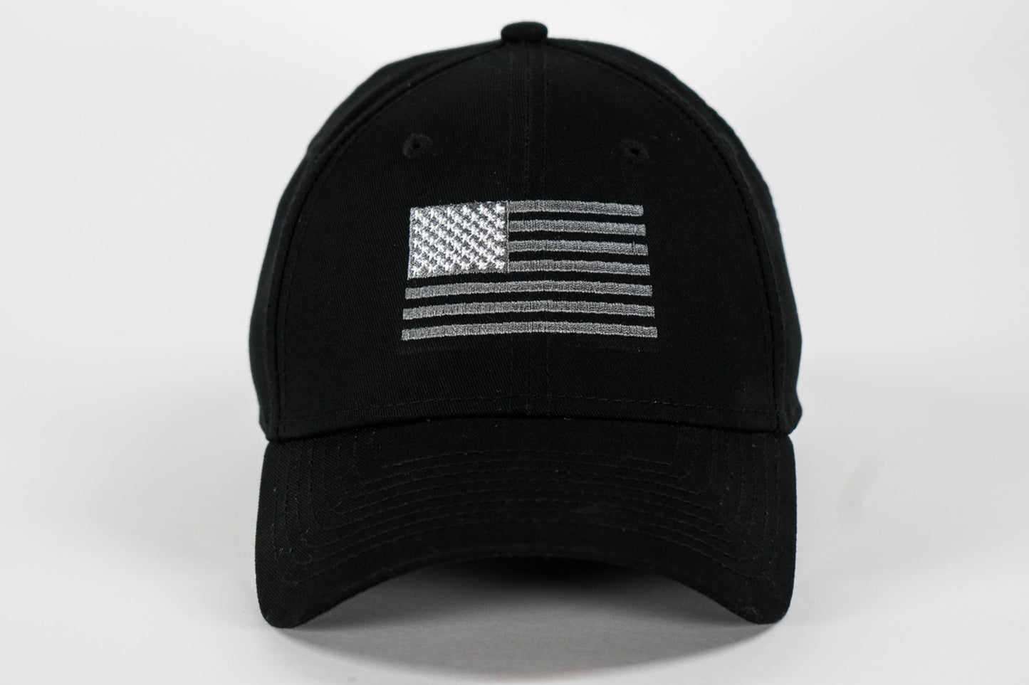 Monochrome USA Flag Adjustable Hat