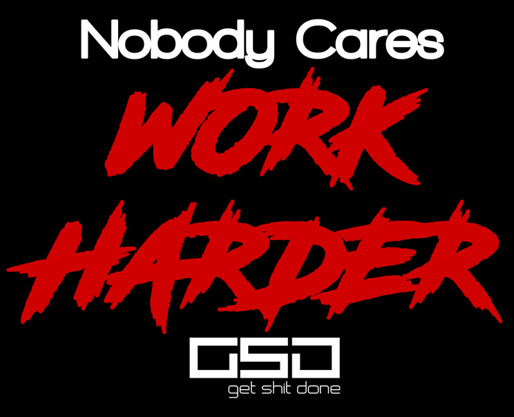 Work Harder-Black Glossy Mug