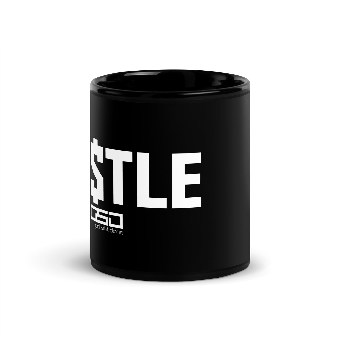 HU$LE-Black Glossy Mug