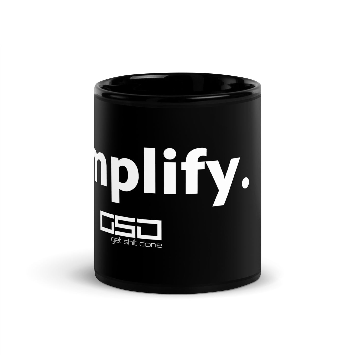 Simplify-Black Glossy Mug