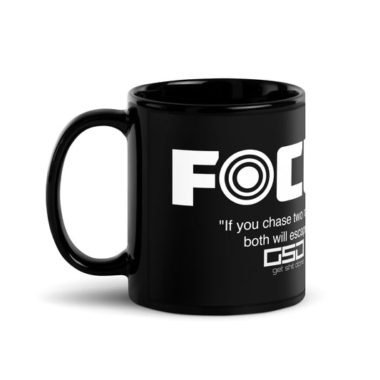 Focus-Black Glossy Mug