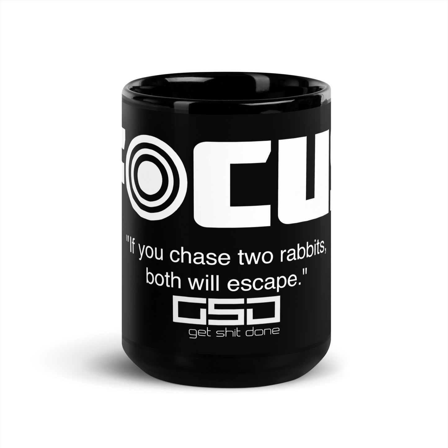 Focus-Black Glossy Mug