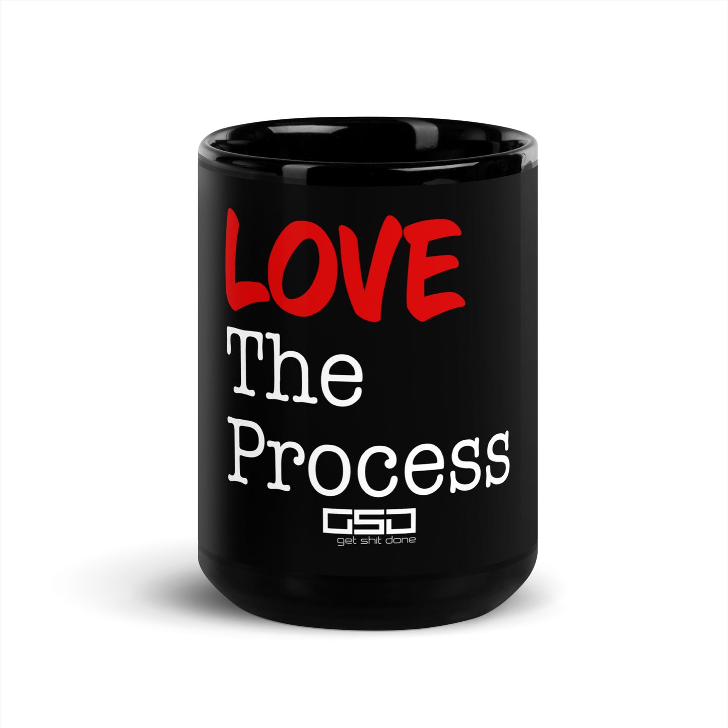 LOVE The Process-Black Glossy Mug