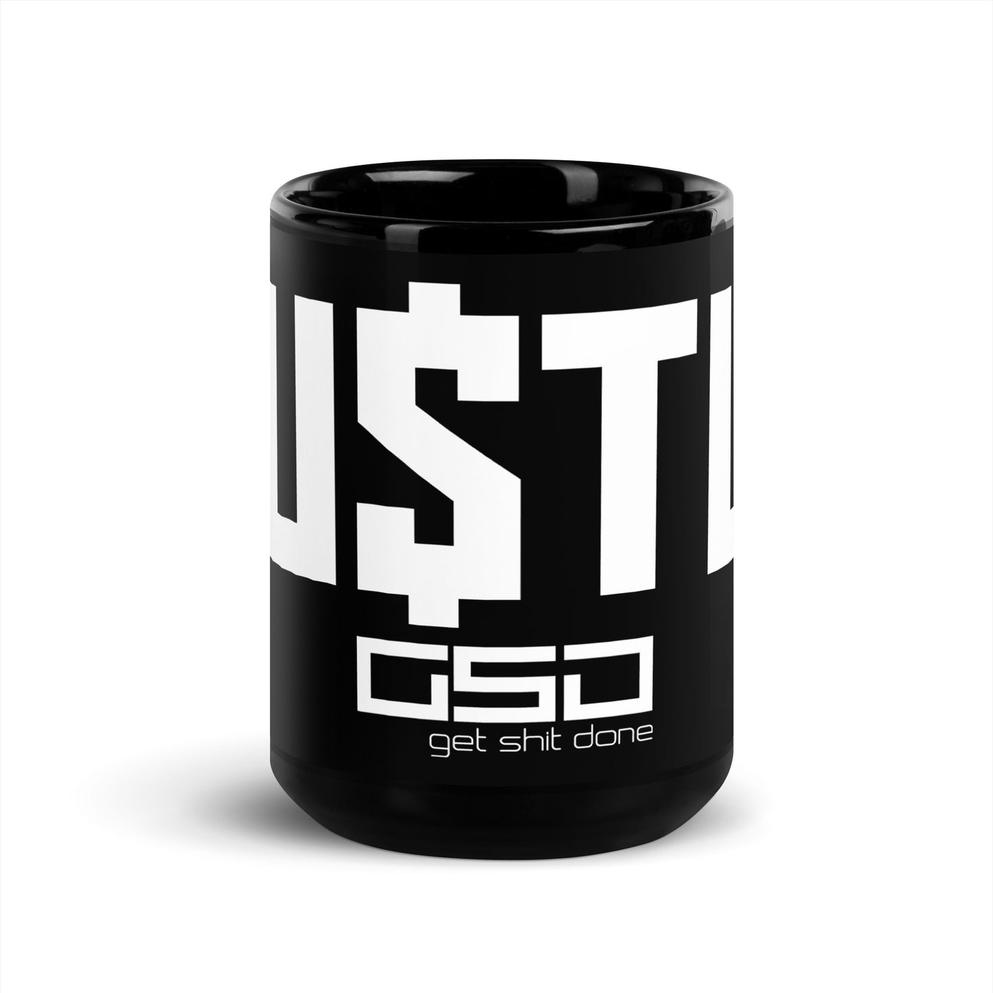 HU$LE-Black Glossy Mug