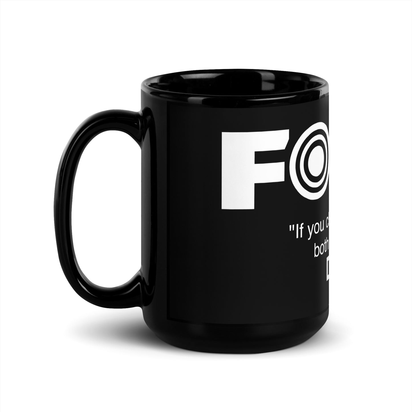 Focus-Black Glossy Mug