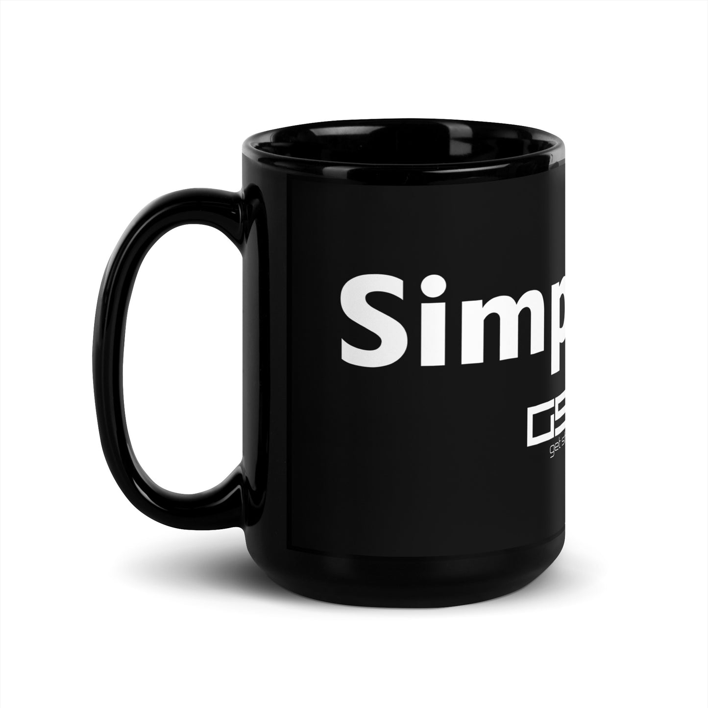 Simplify-Black Glossy Mug