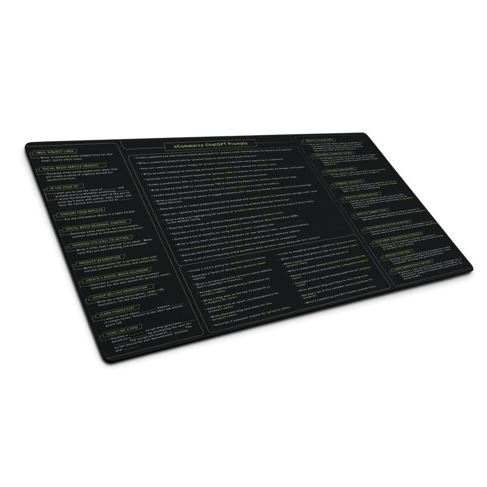 AI eCommerce Prompts Desk Mat