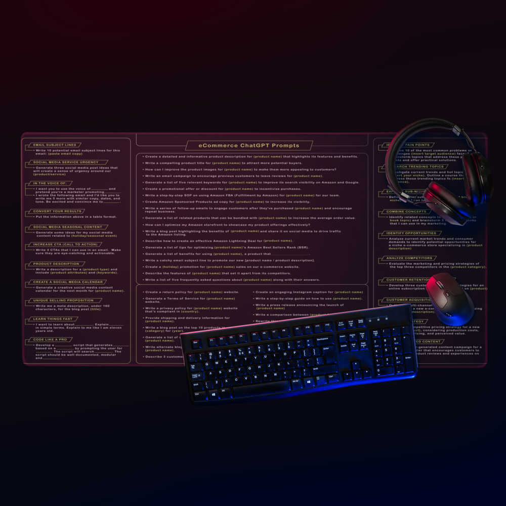 AI eCommerce Prompts Desk Mat