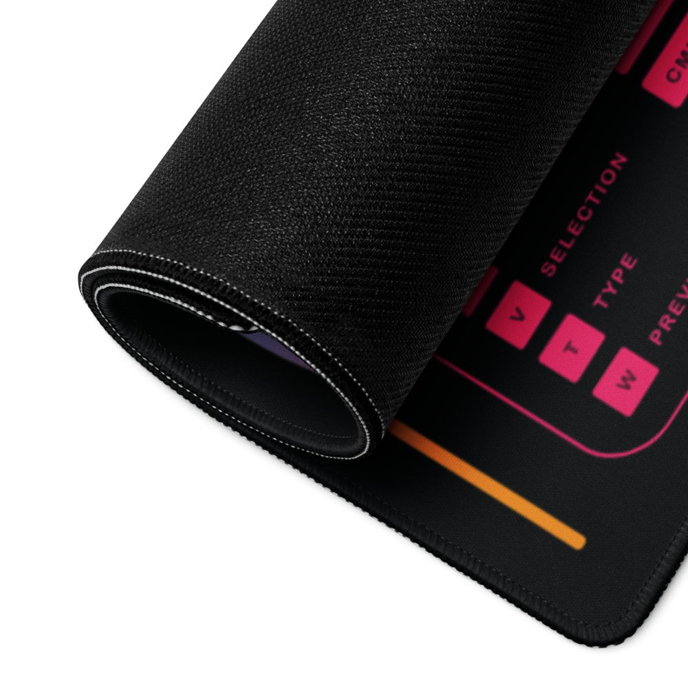 Graphic Designer Hotkey Desk Mat For Mac - Black Shortcut Desk Mat