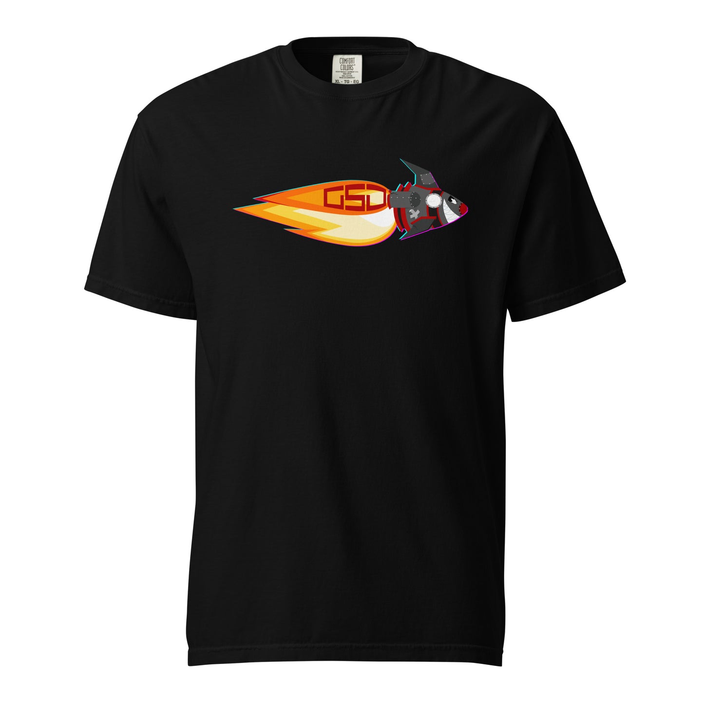 Double Sided Rocket GSD -Black Unisex Tee