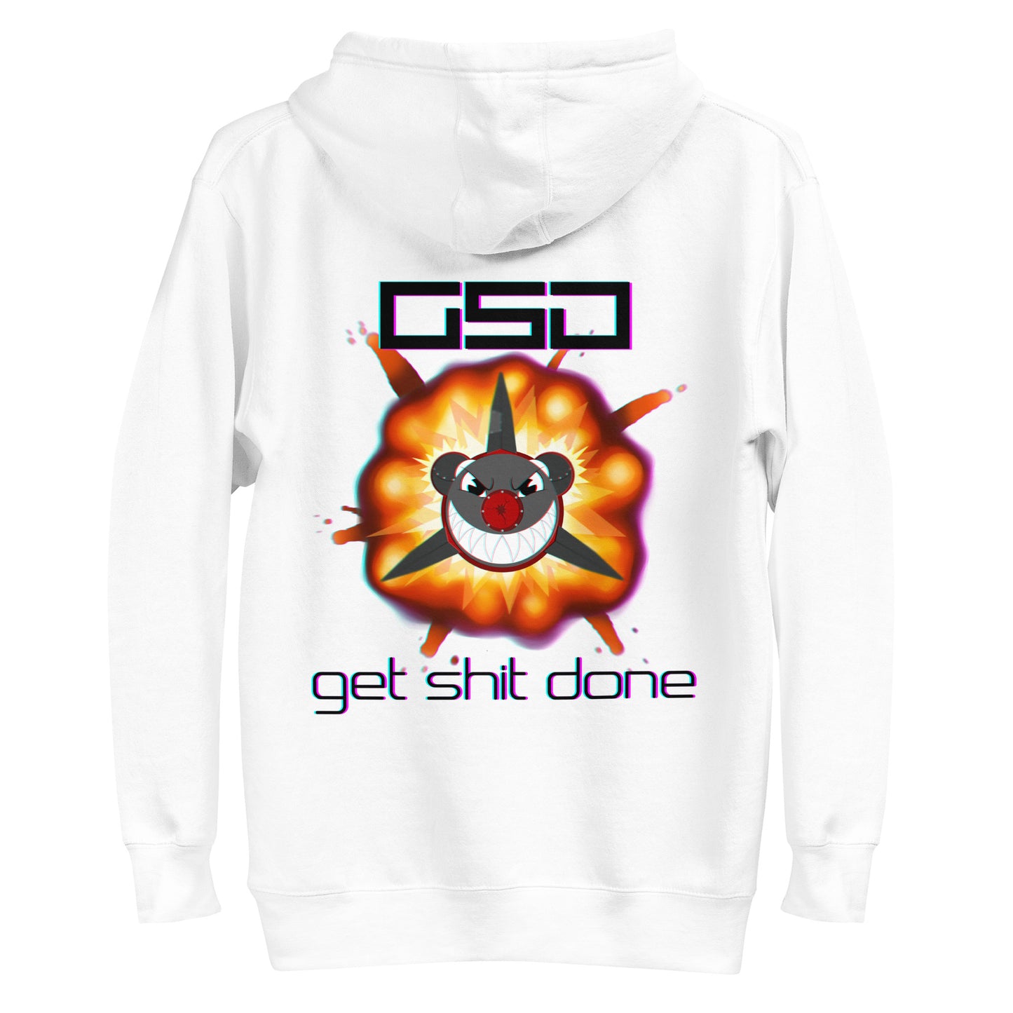 Double Sided Rocket GSD - White Unisex Hoodie