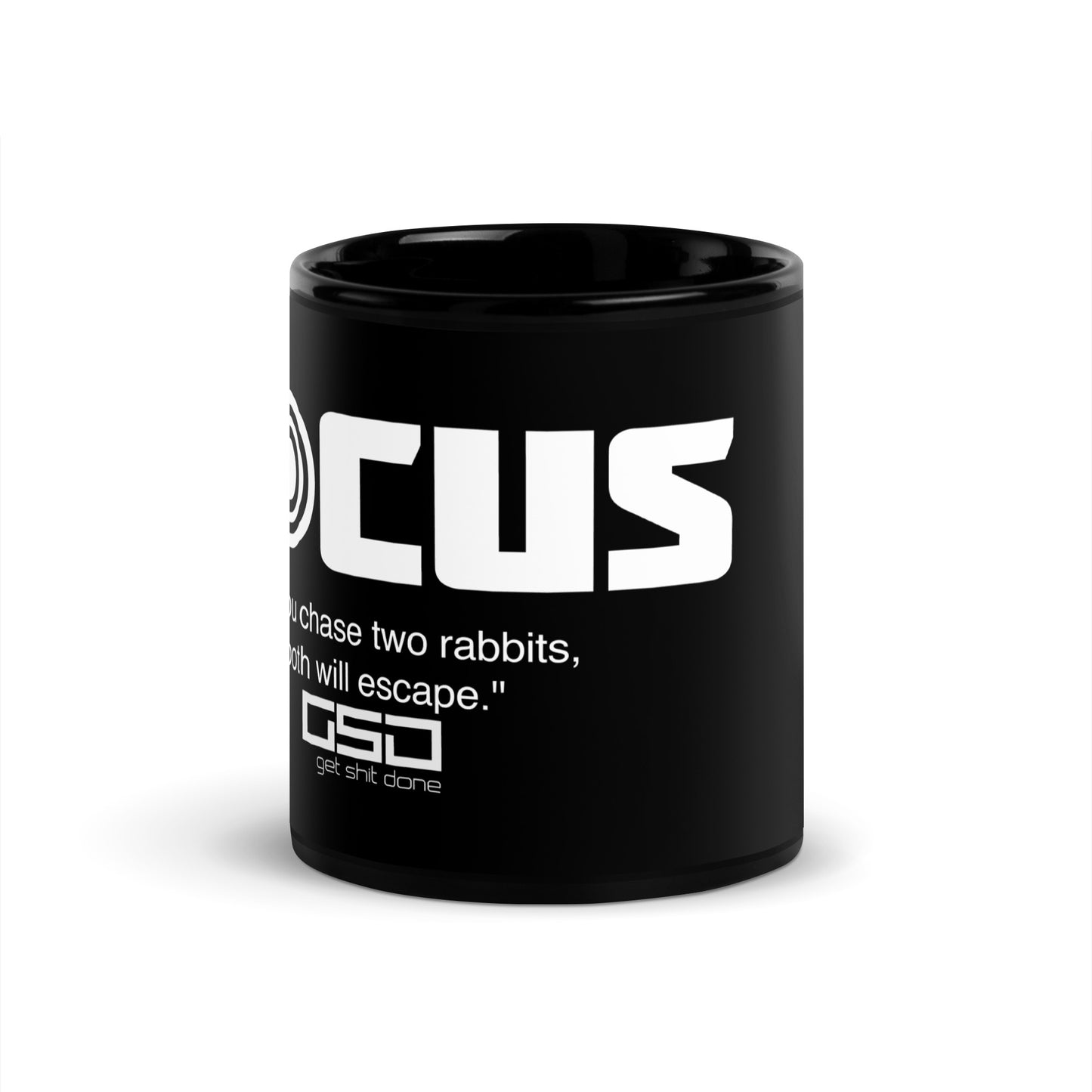 Focus-Black Glossy Mug