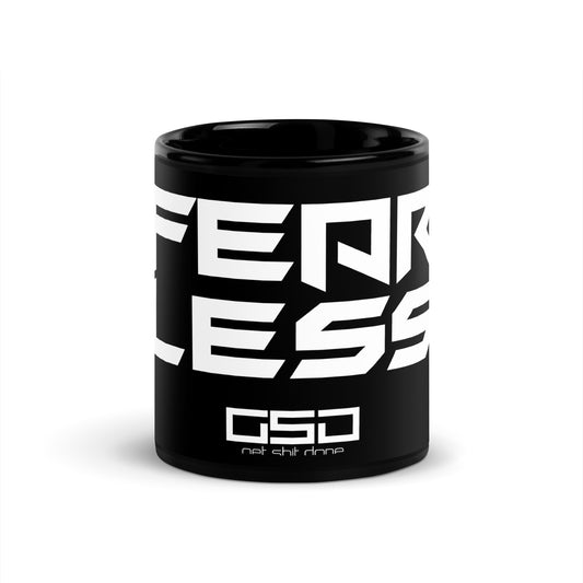 Fear Less-Black Glossy Mug