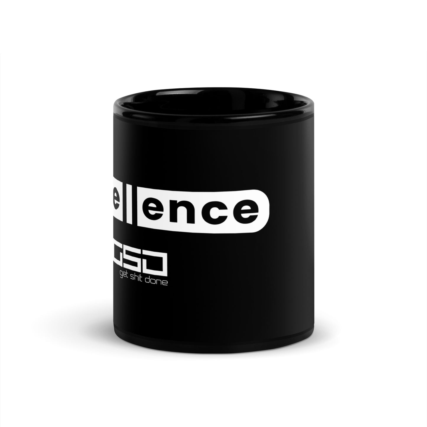 Excellence-Black Glossy Mug