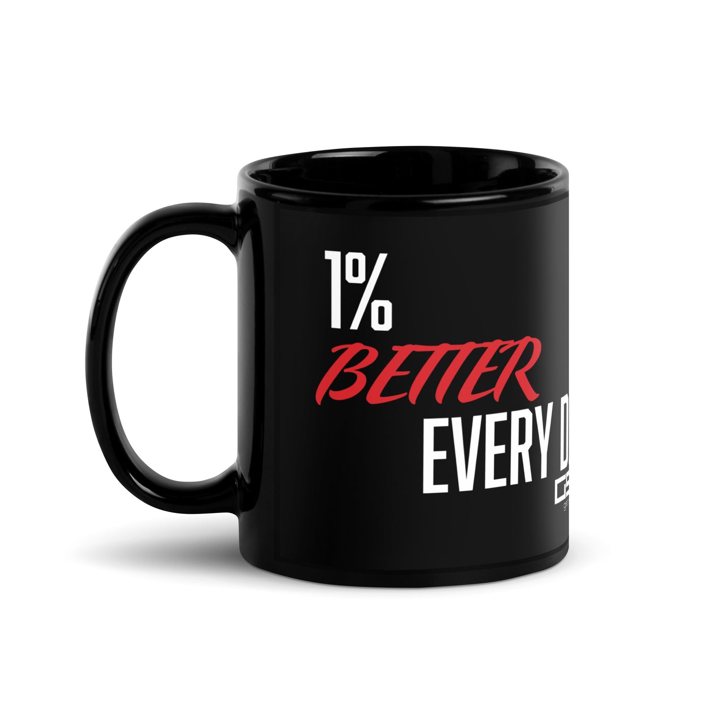 One Percent Better-Black Glossy Mug