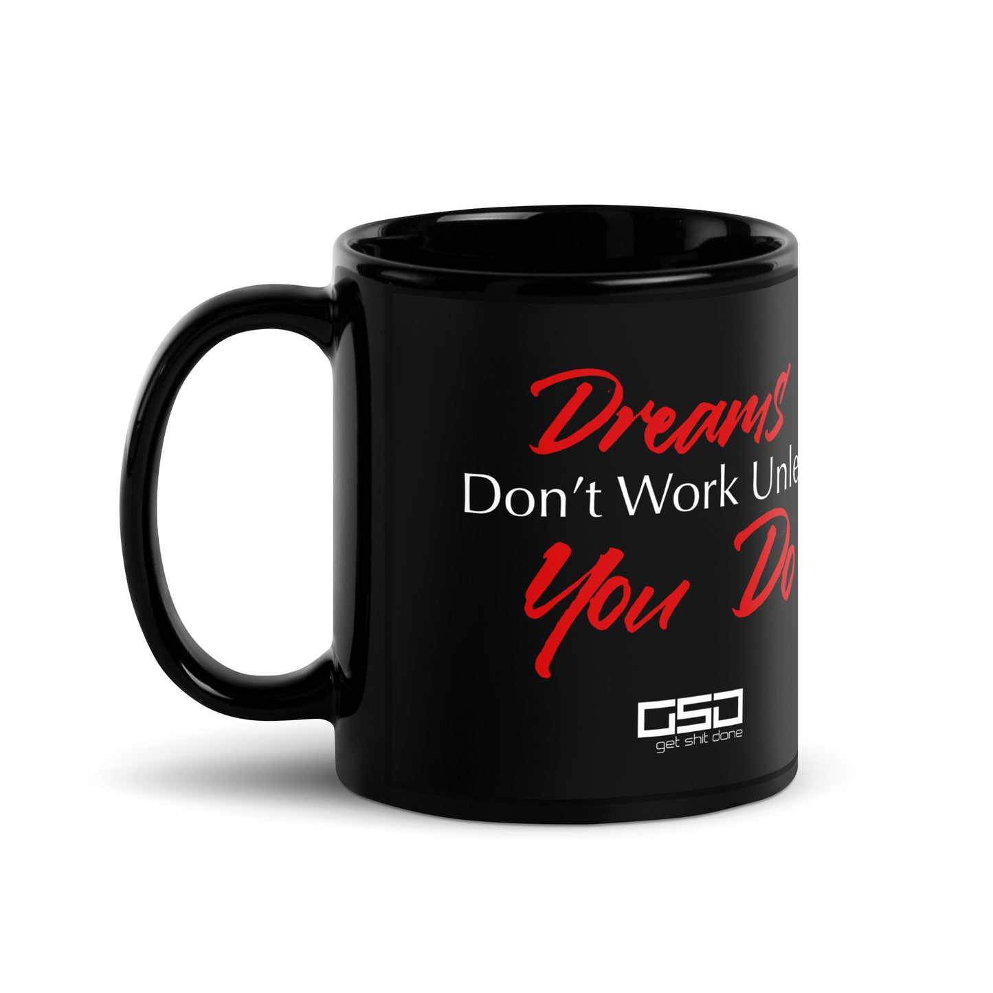 Dreams-Black Glossy Mug
