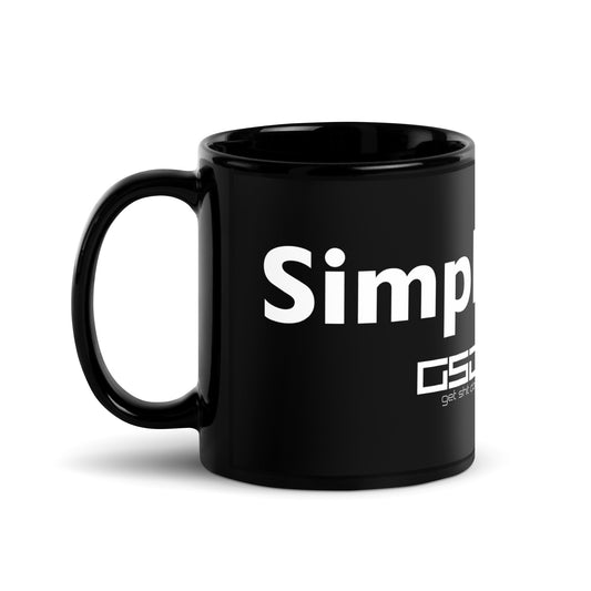 Simplify-Black Glossy Mug