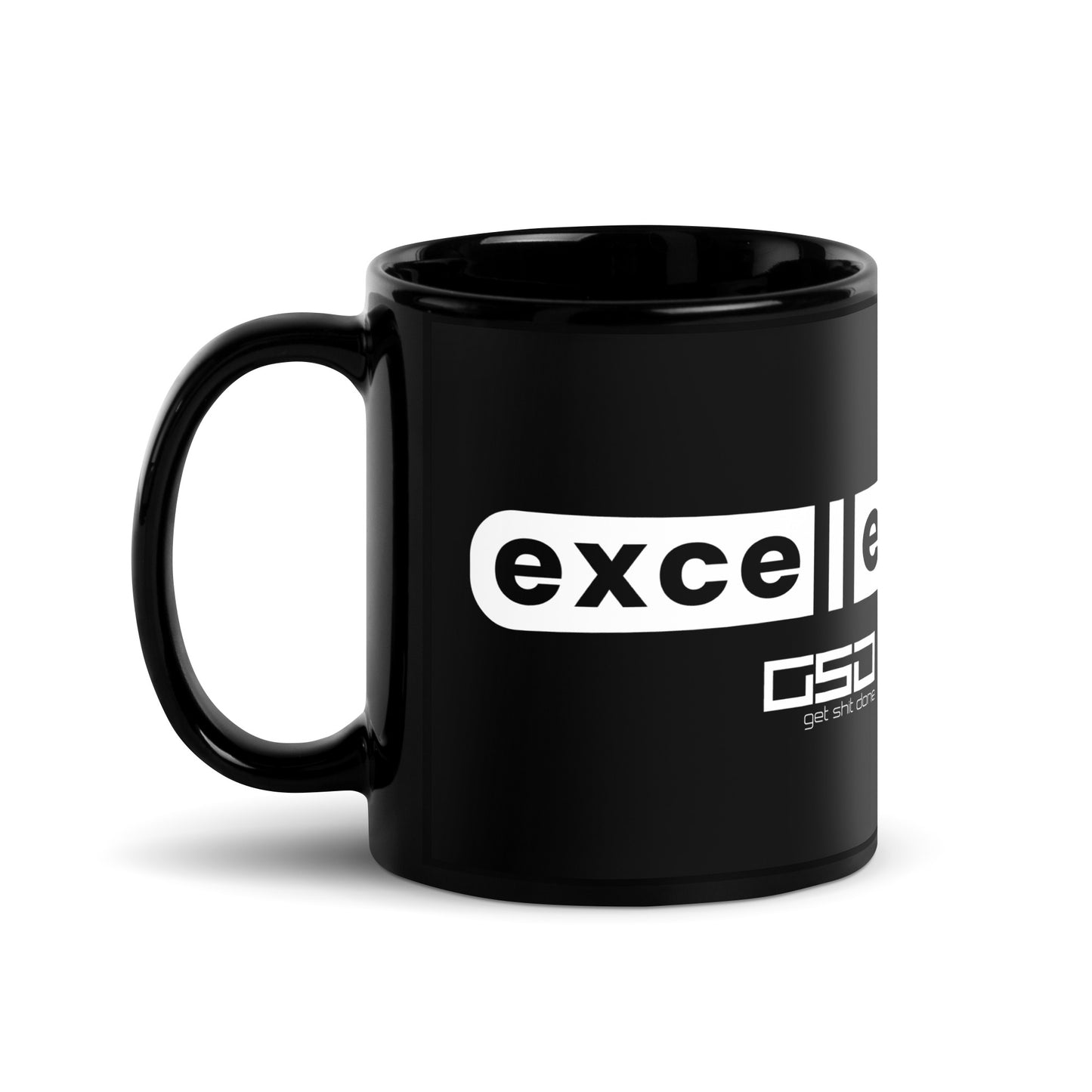 Excellence-Black Glossy Mug