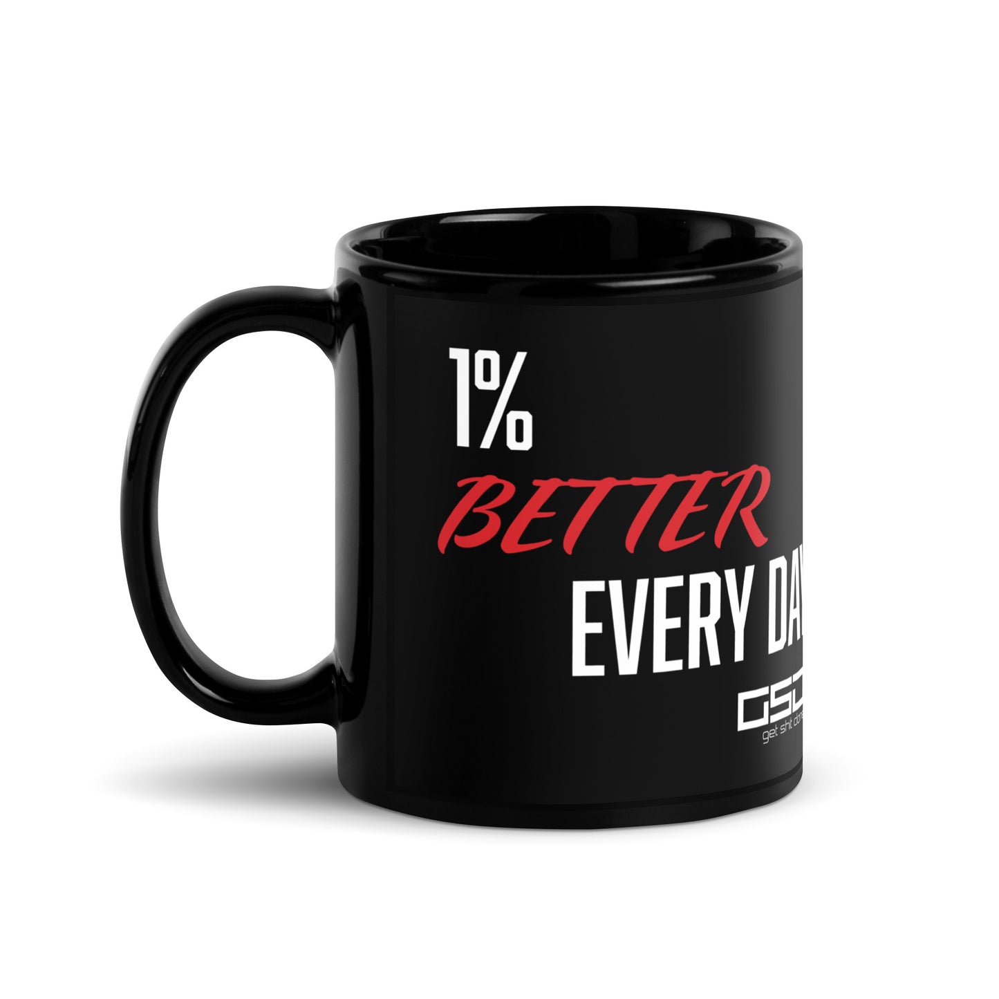 One Percent Better-Black Glossy Mug