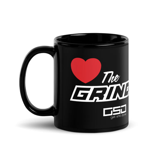 LOVE The Grind-Black Glossy Mug