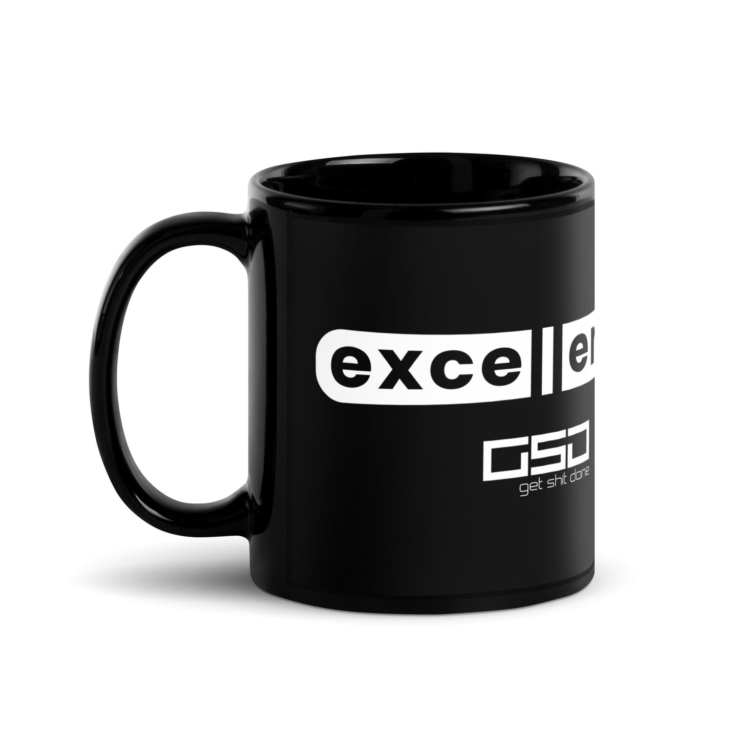 Excellence-Black Glossy Mug