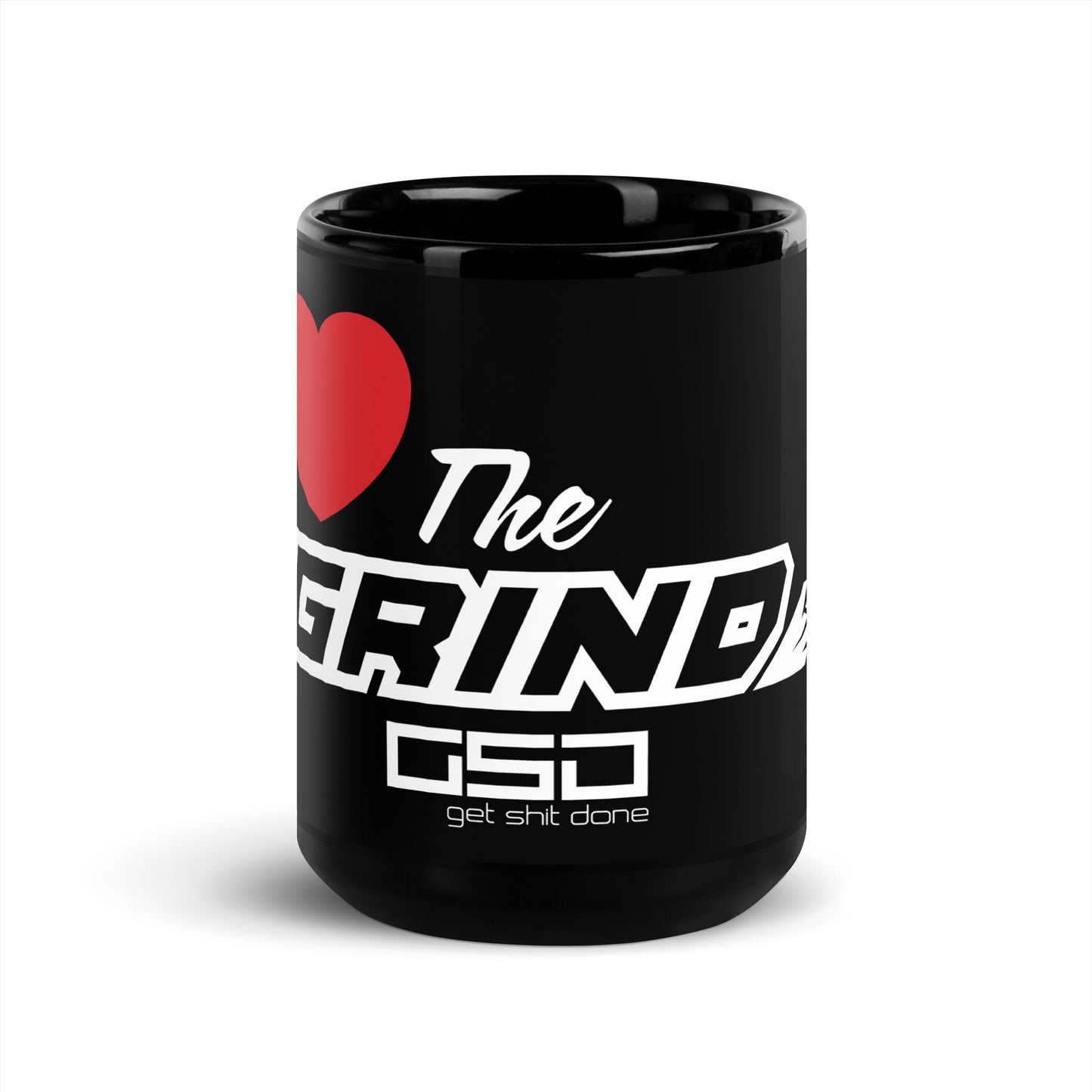 LOVE The Grind-Black Glossy Mug