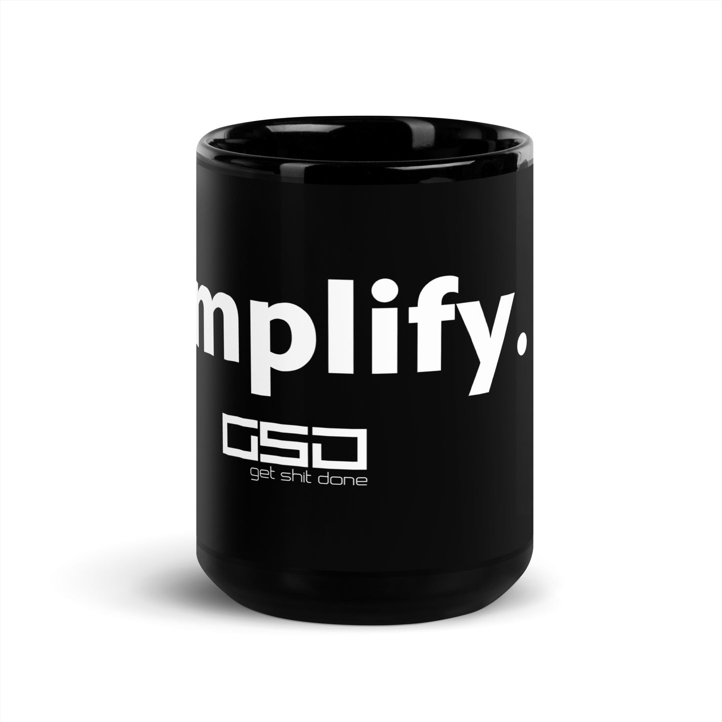 Simplify-Black Glossy Mug