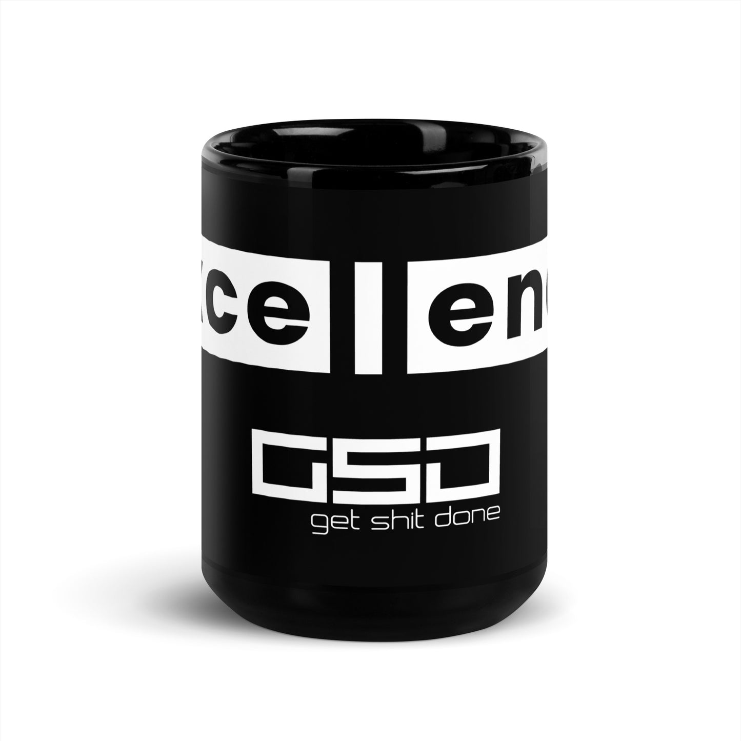 Excellence-Black Glossy Mug