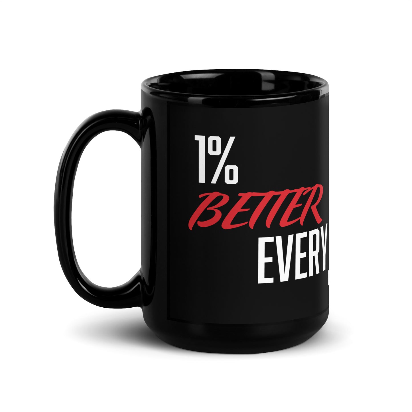 One Percent Better-Black Glossy Mug