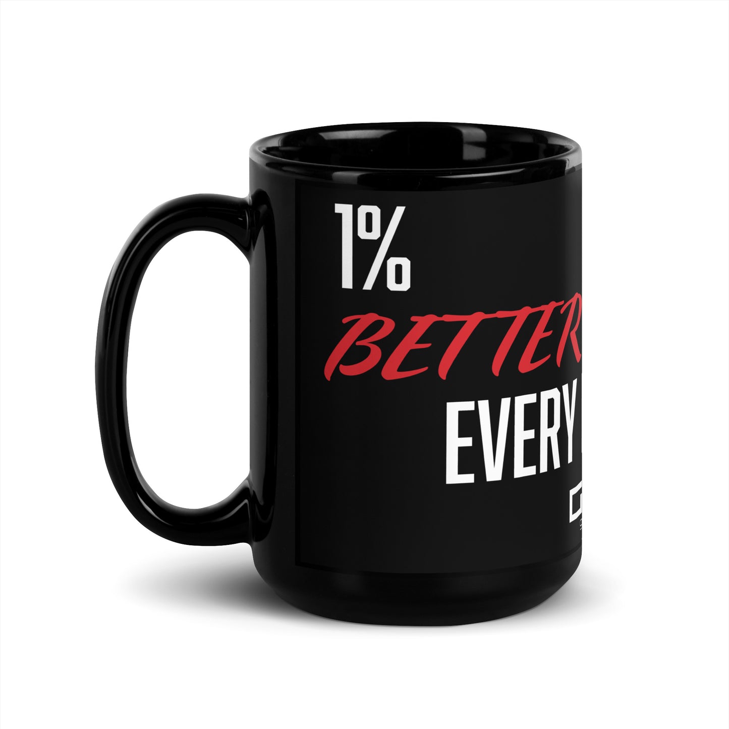 One Percent Better-Black Glossy Mug