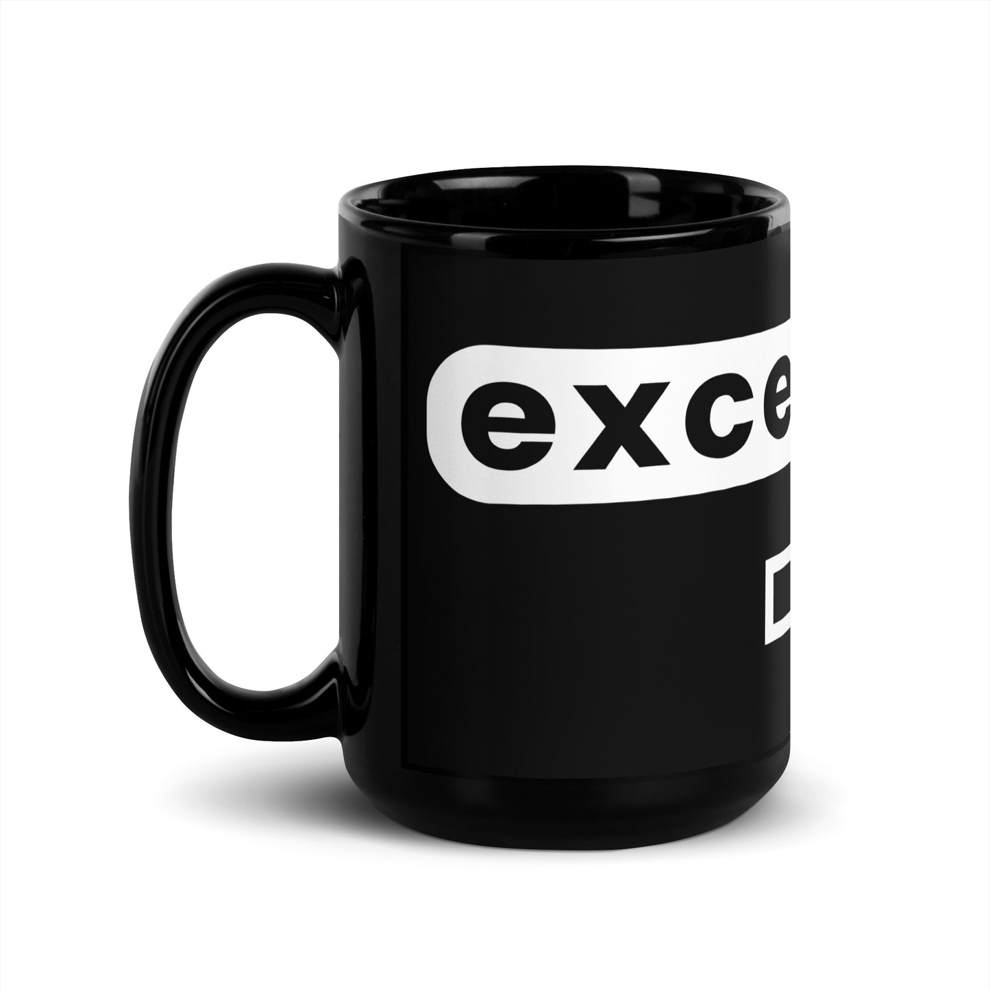 Excellence-Black Glossy Mug