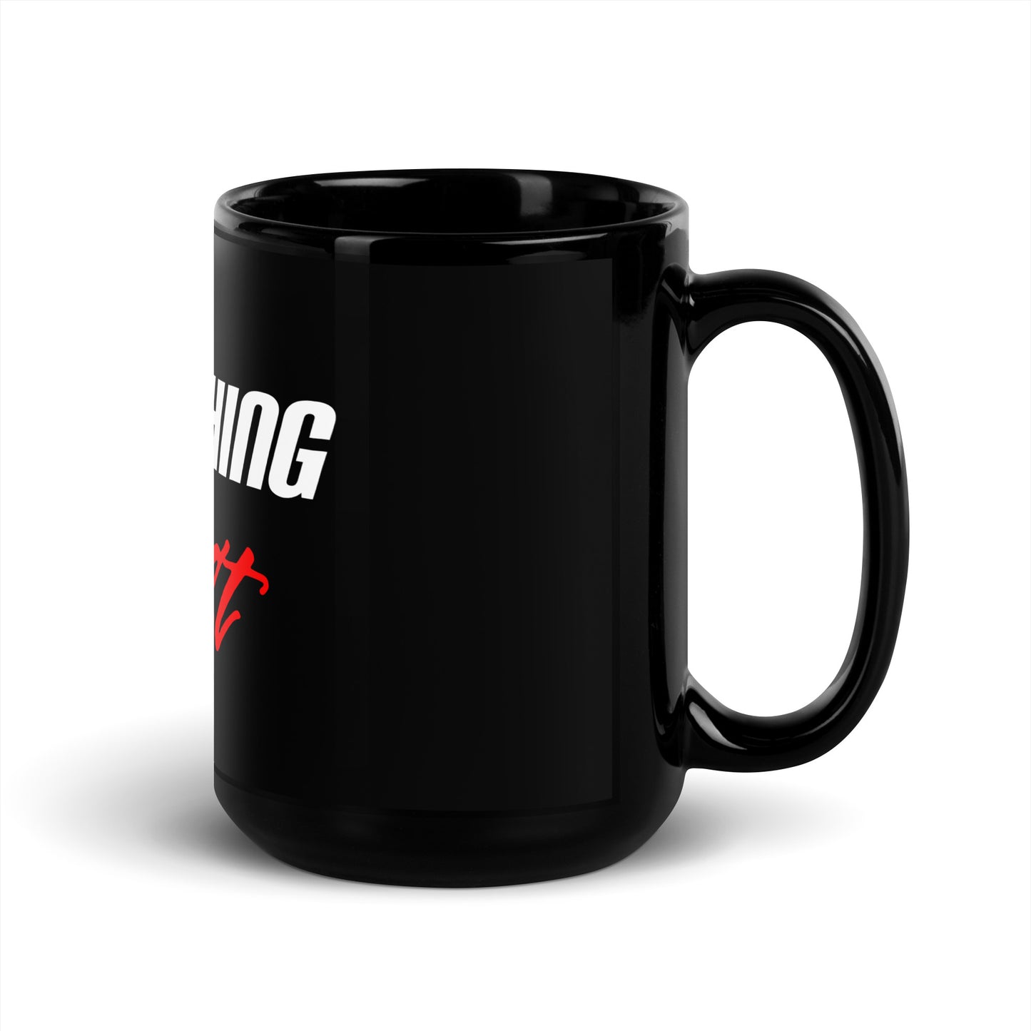 Do Something First-Black Glossy Mug