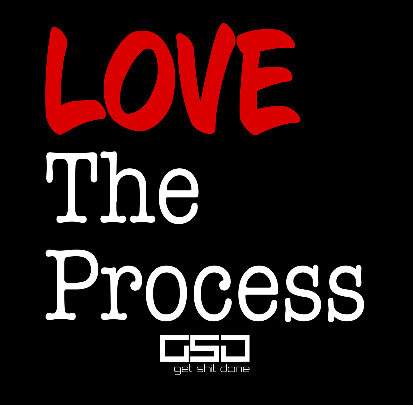LOVE The Process-Black Glossy Mug