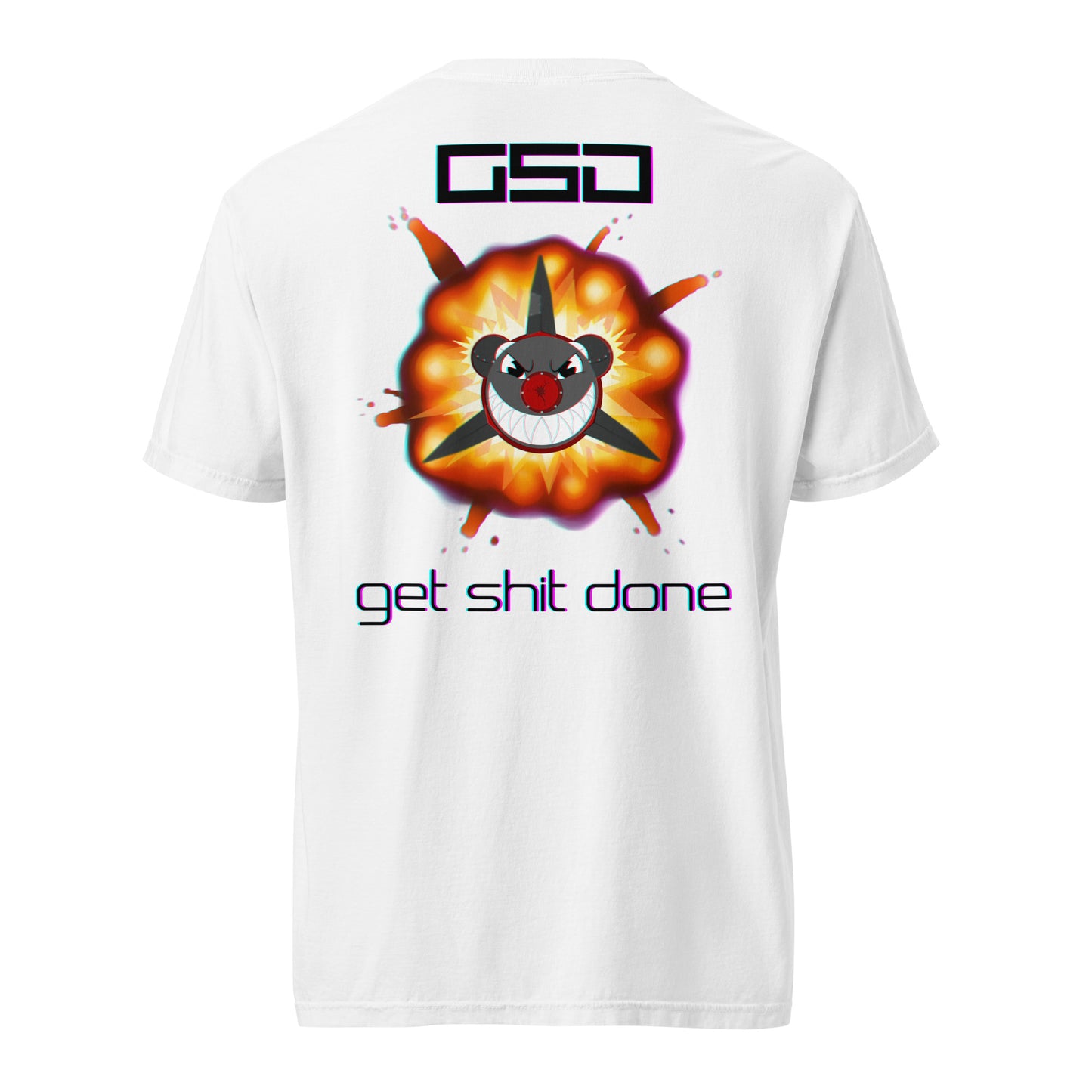 Double Sided Rocket GSD -White Unisex Tee